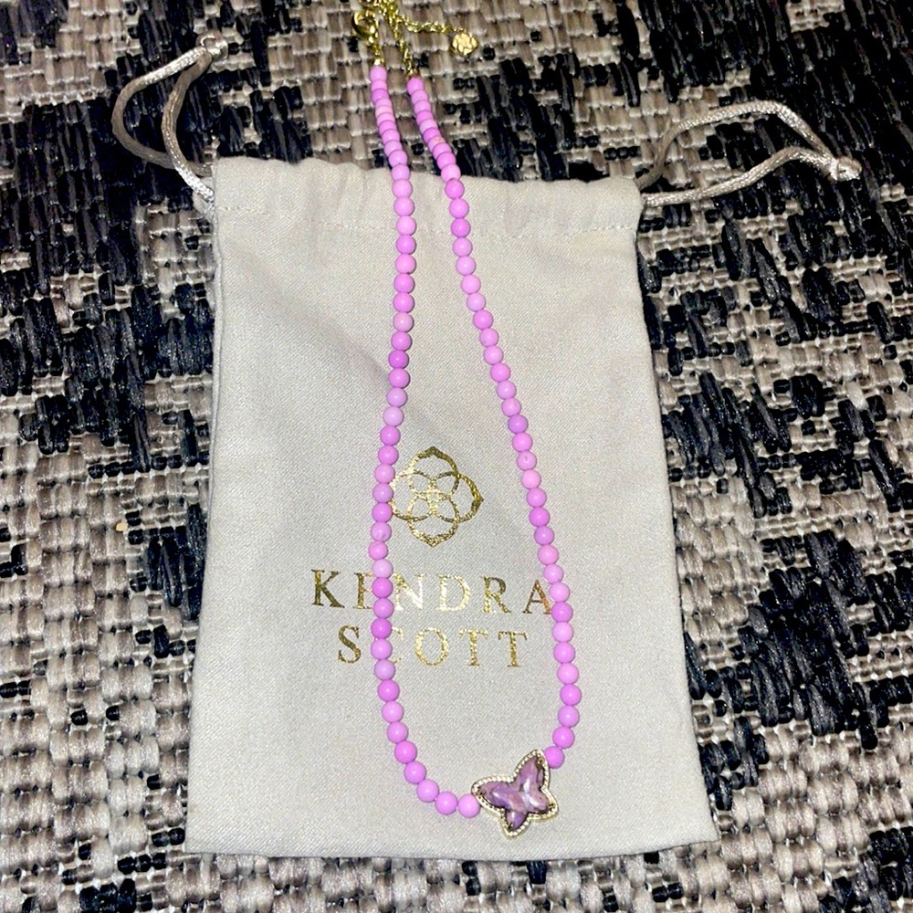Purple Butterfly Kendra Scott Necklace